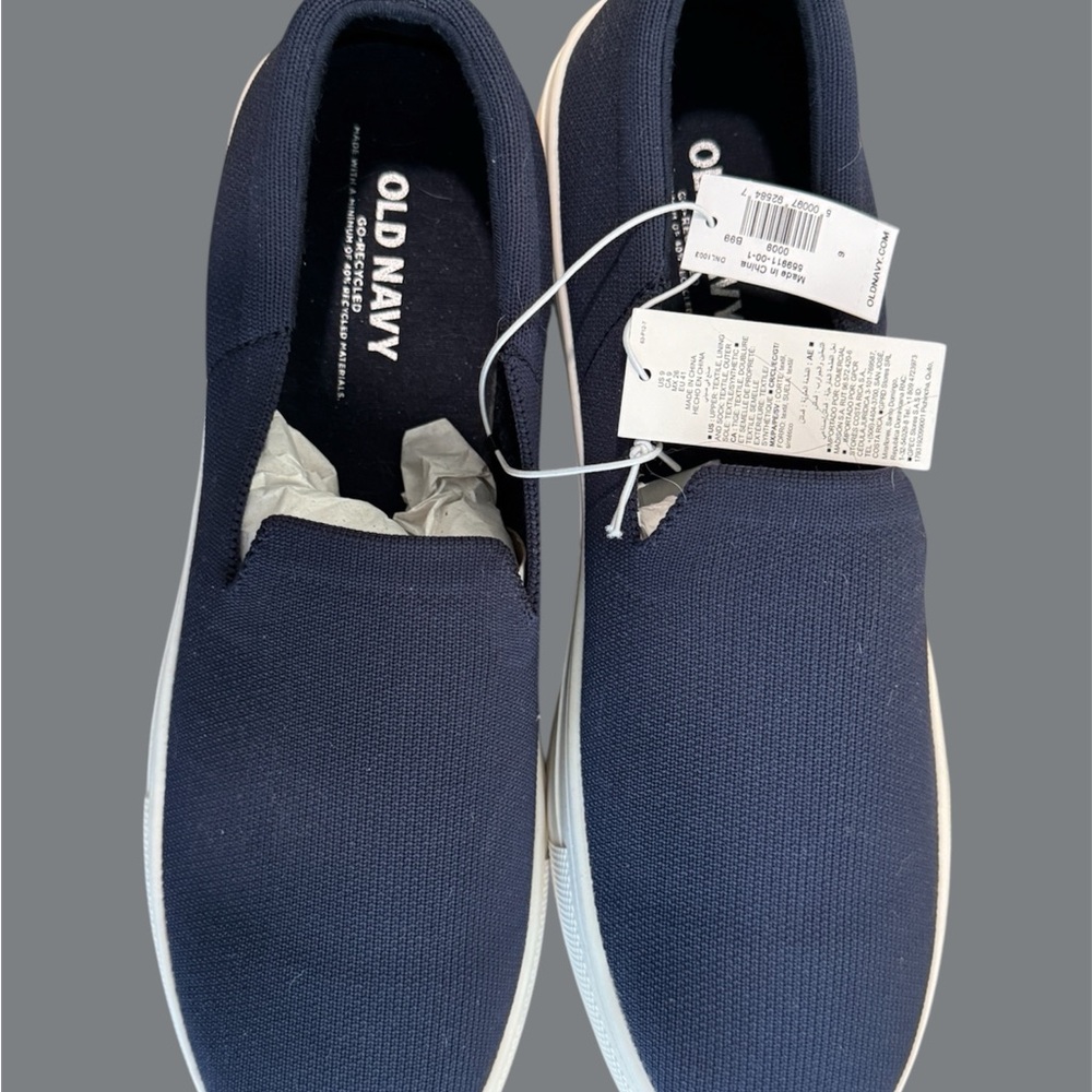 Old Navy Blue and White Slip-On shoes